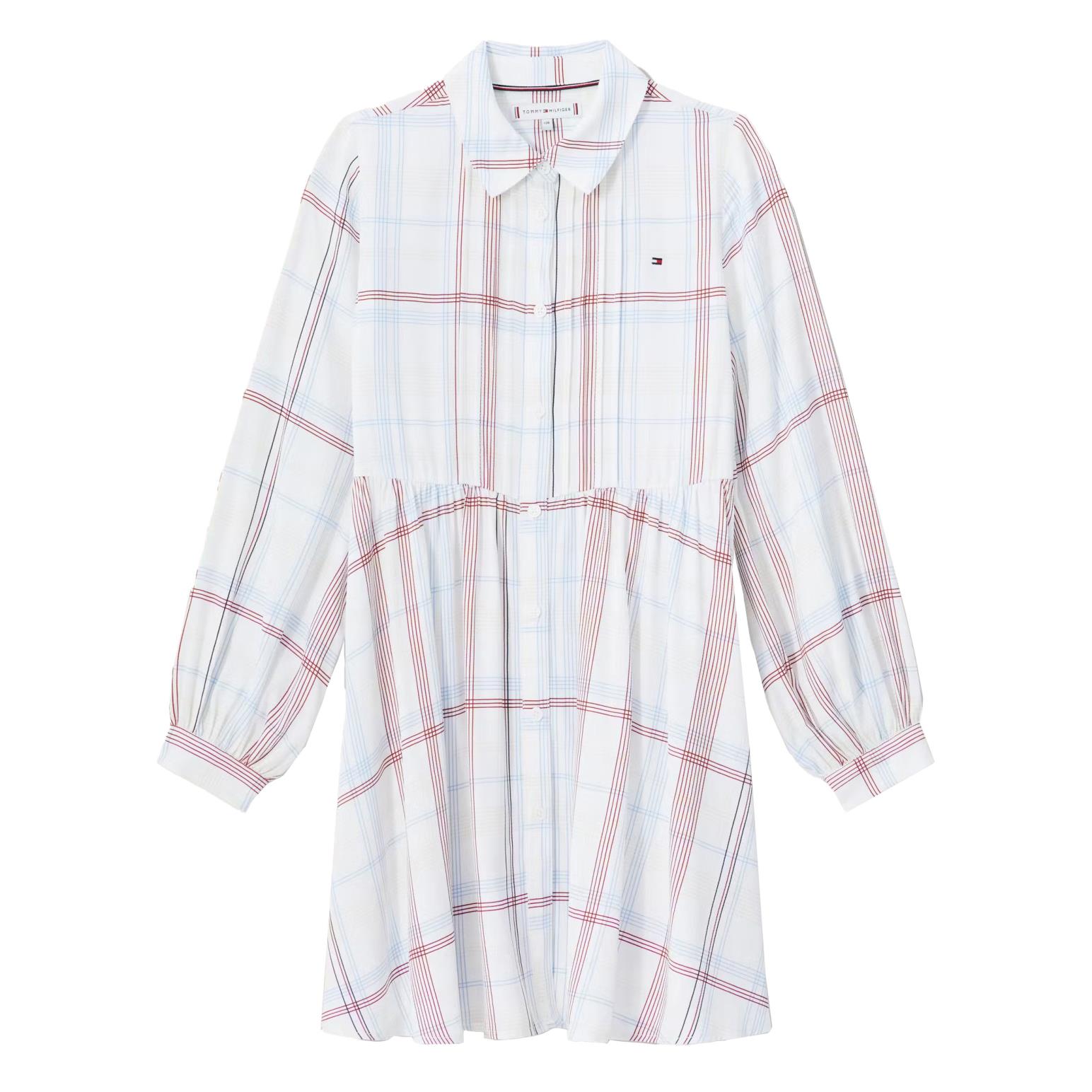 Tommy Hilfiger Check Shirt Dress Ls 4-7Y